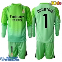 Real Madrid Thibaut Courtois #1 Goalkeeper Replica Away Minikit 2025-26 Long Sleeve (+ pants)